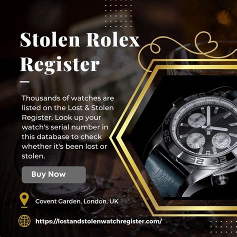 rolex stolen watch register|rolex missing watch database.